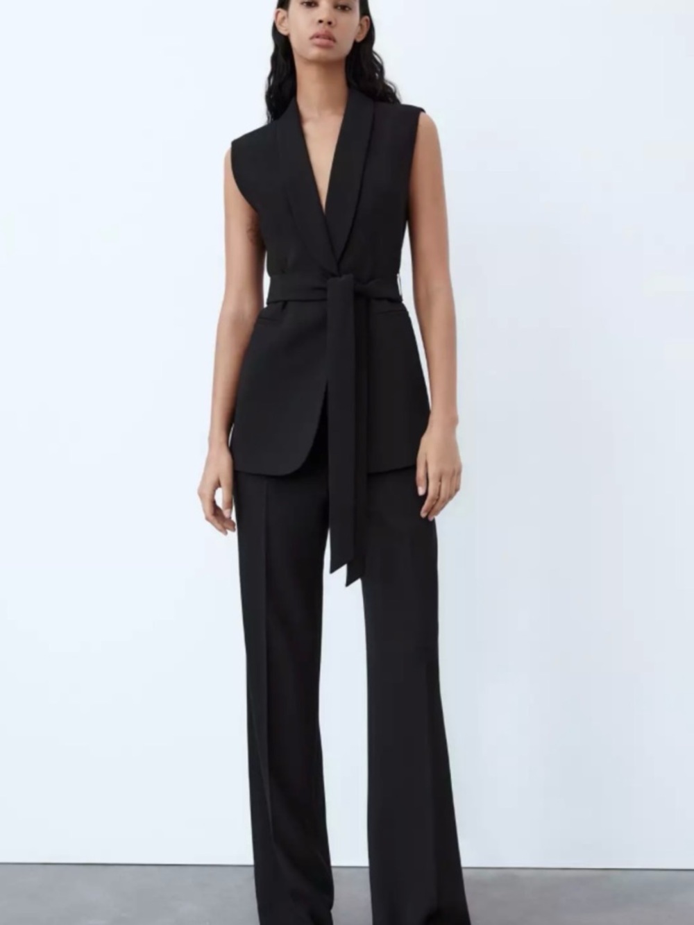 New with tags  Zara belted vest waistcoat